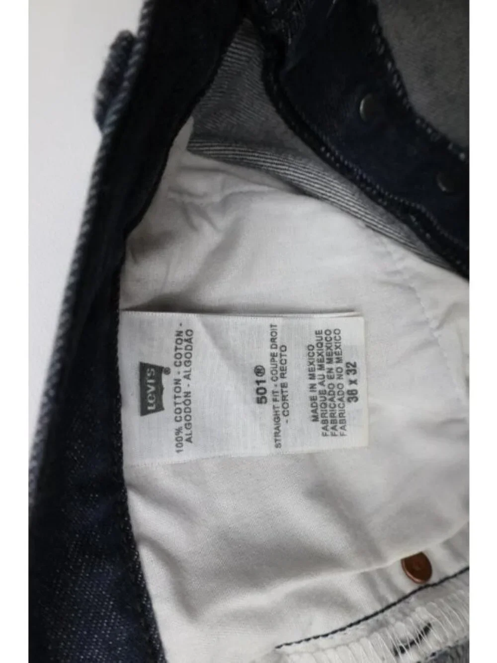 Vintage Y2K Levis 501xx Mens 36x32 Faded Button Fly Original Fit Denim Jeans